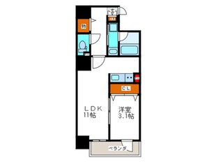 アーベル更紗北堀江の物件間取画像